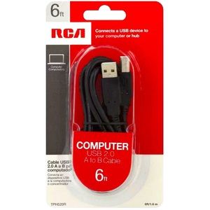 🆕 RCA USB 2.0 A to B Computer/Laptop to Printer Cable 6 foot
